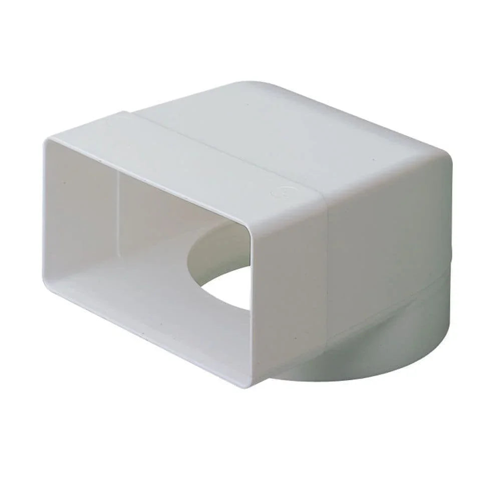 100mm Round to Flat Duct 90° Bend