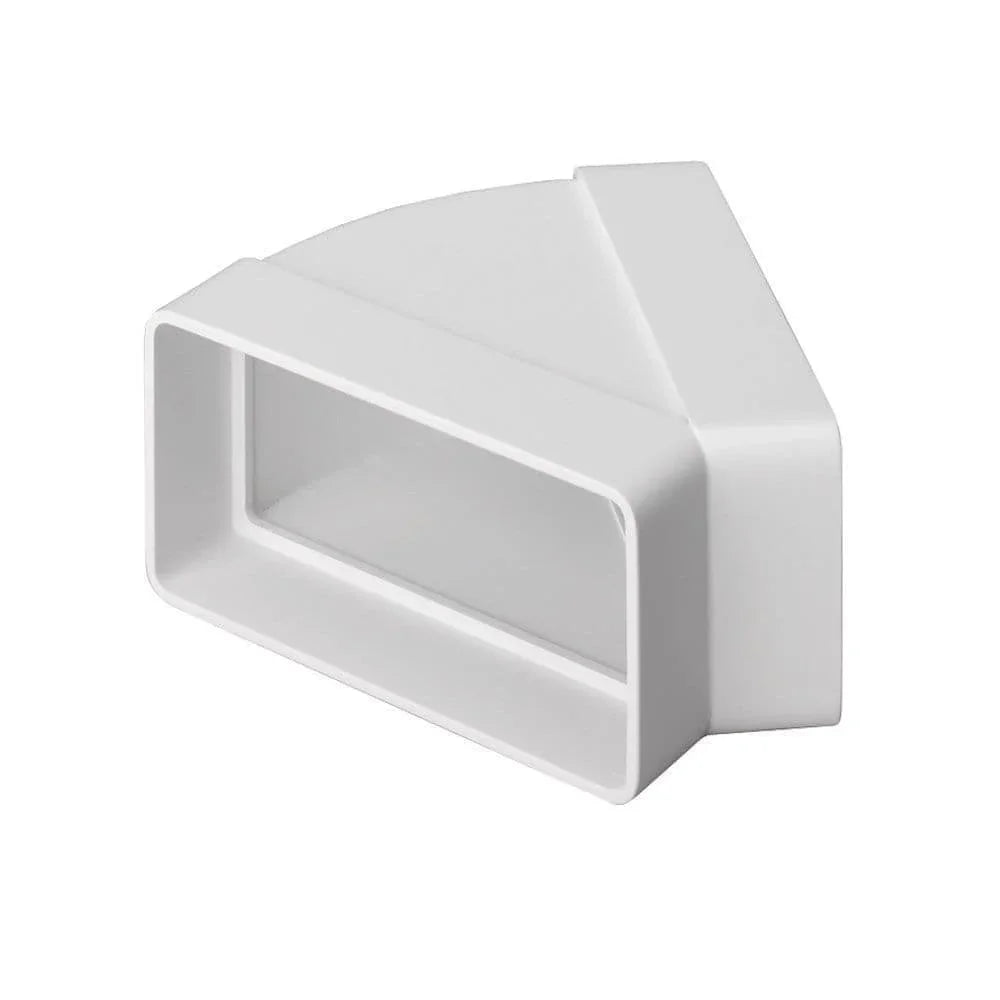 110mm x 54mm 45° Horizontal Flat Duct Bend