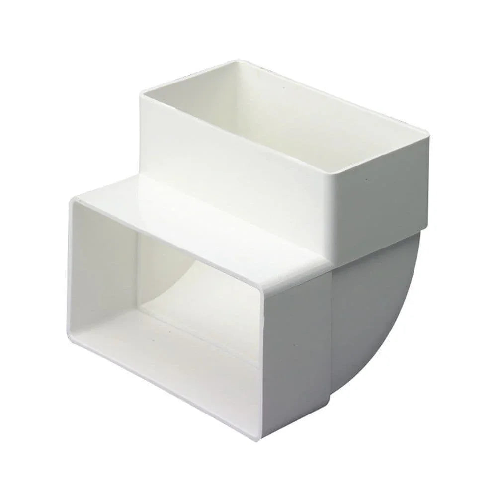 110mm x 54mm 90° Vertical Flat Duct Bend