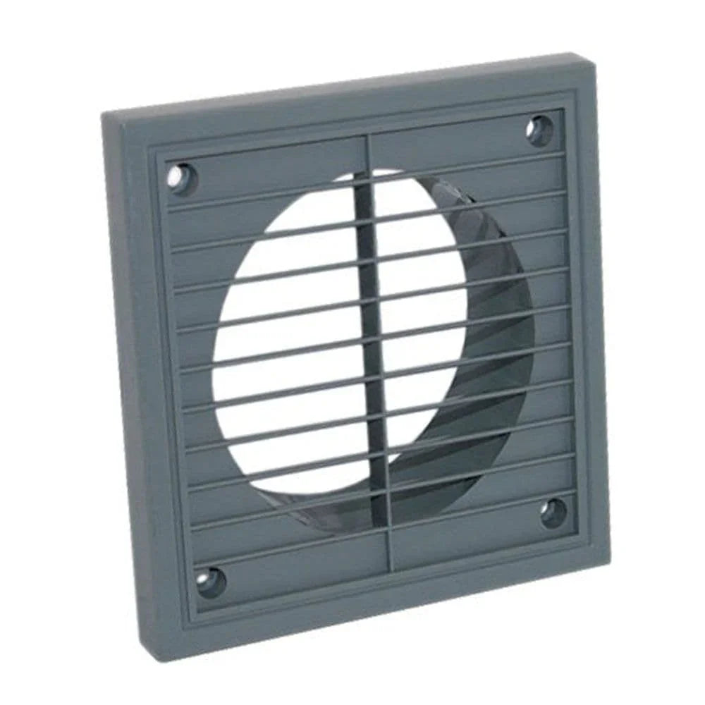 4 Inch 100mm Fixed Grille Grey