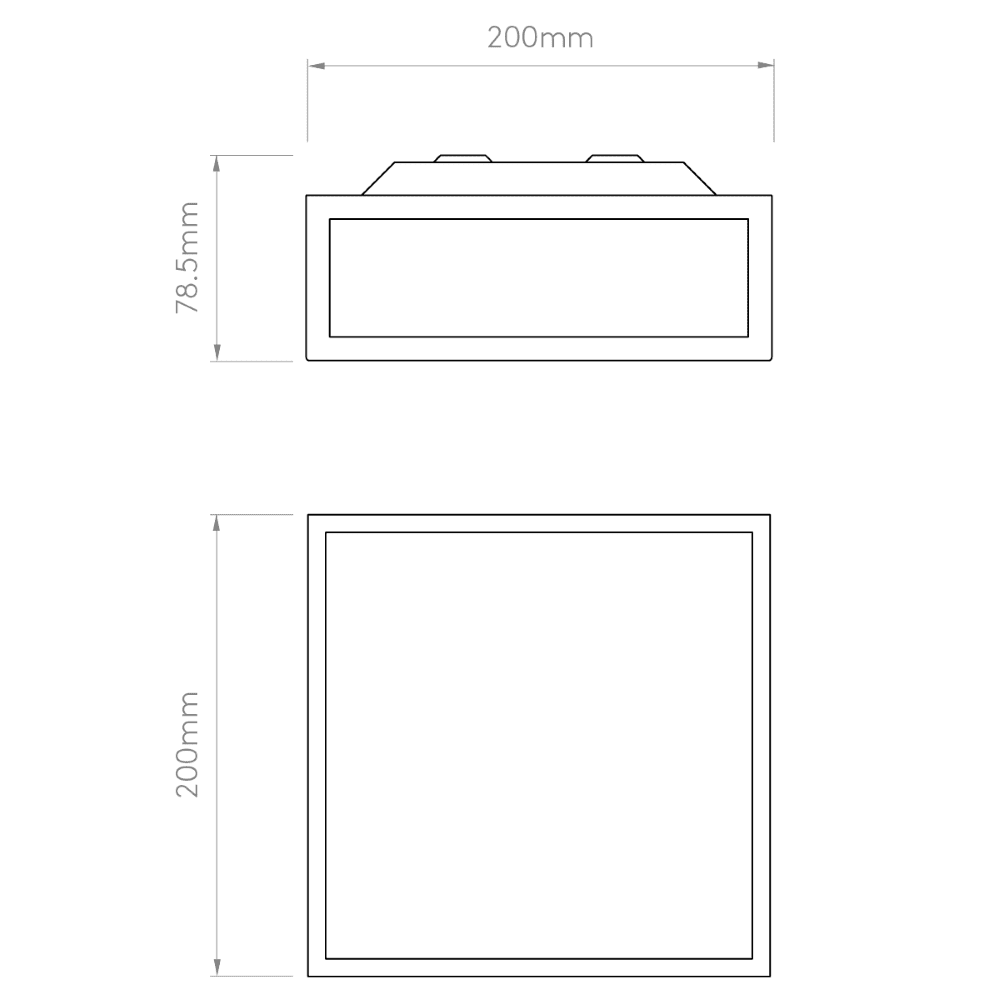 Astro 1121009 Mashiko 200 Square Polished Chrome