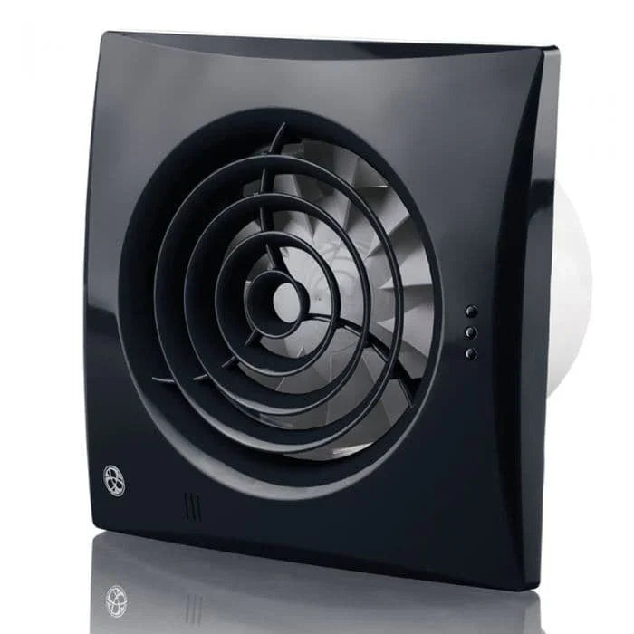 Blauberg Calm CALMBLACK150ST Silent Extractor Fan Black Pull Cord & Timer - 150mm