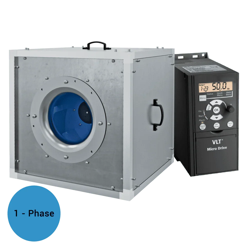 Blauberg ISO-VK T120 High Temperature Kitchen Extract Fan 2-Pole 1-Ph with Variable Speed Drive Kit