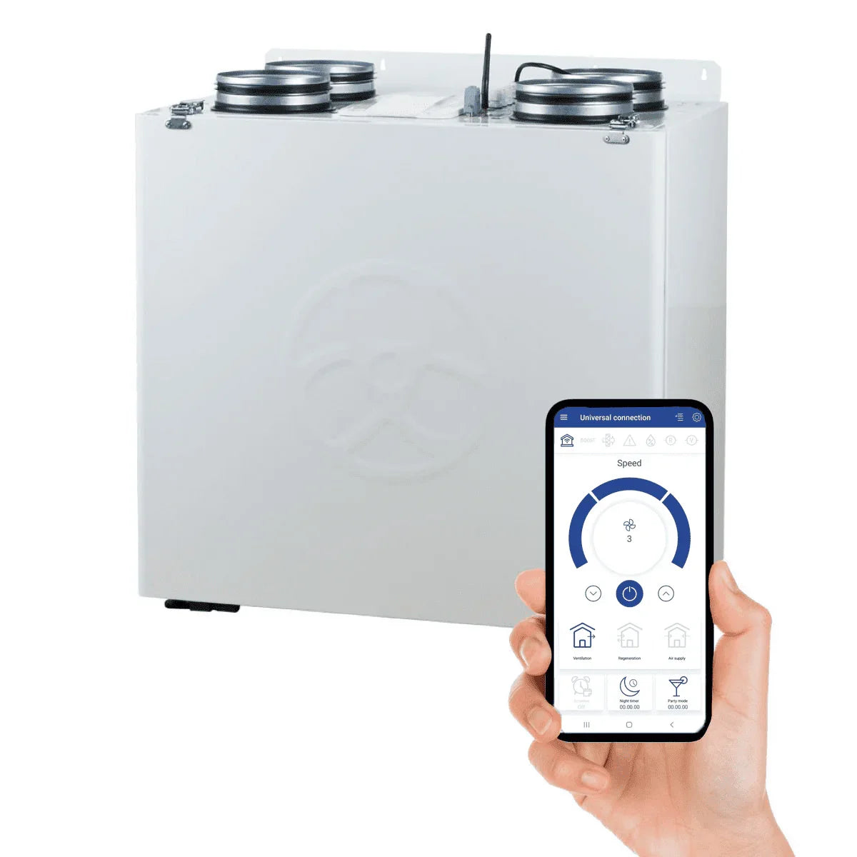 Blauberg Komfort EC-SB-550 Vertically Mounted MVHR Mechanical Ventilation Unit with Heat Recovery