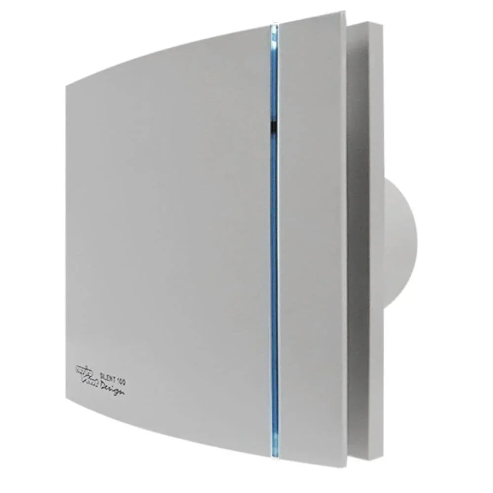 Envirovent Silent Silver Design SILDES100HTS Bathroom Fan with Humidistat & Timer