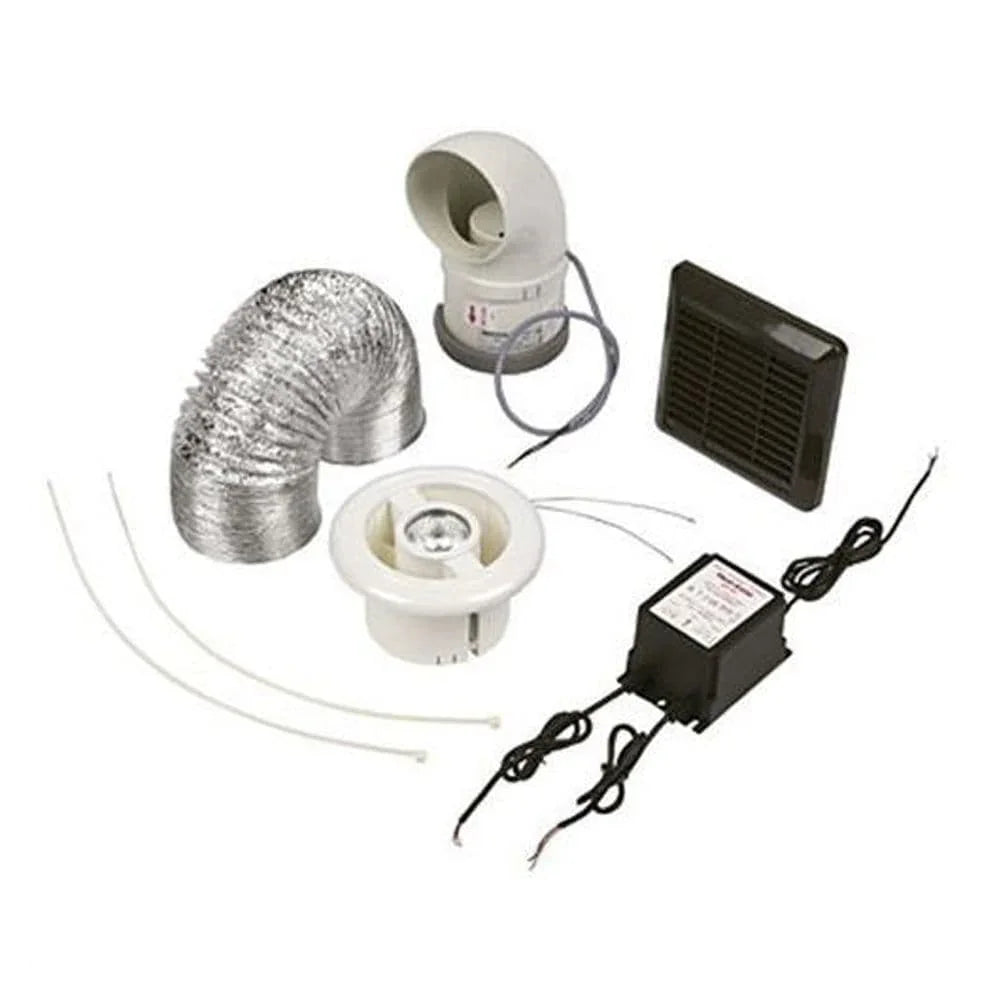 Vent Axia 453413 Luminair Shower Extractor Fan with Timer Kit and Light