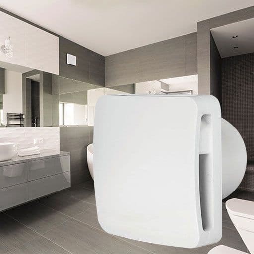 modern family bathroom with insert image of an extractor fan