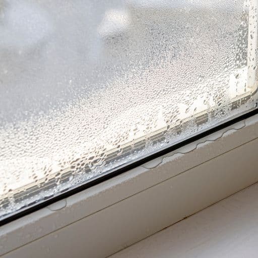 condensated window with water dripping