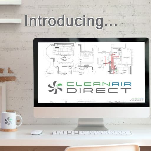 Clean air direct website on a mac screen