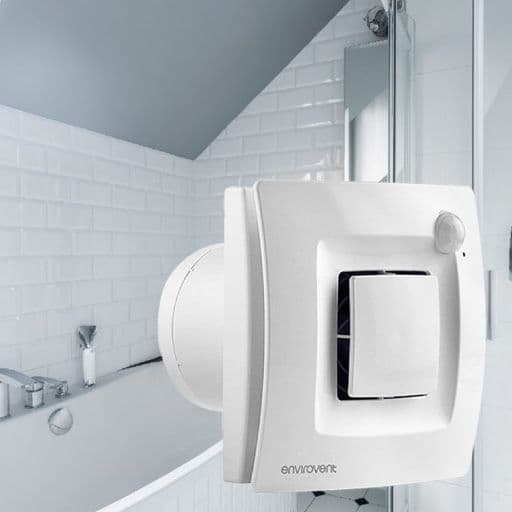 family bathroom with overlay of extractor fan