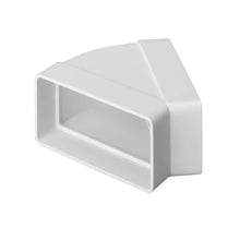 110mm x 54mm 45° Horizontal Flat Duct Bend