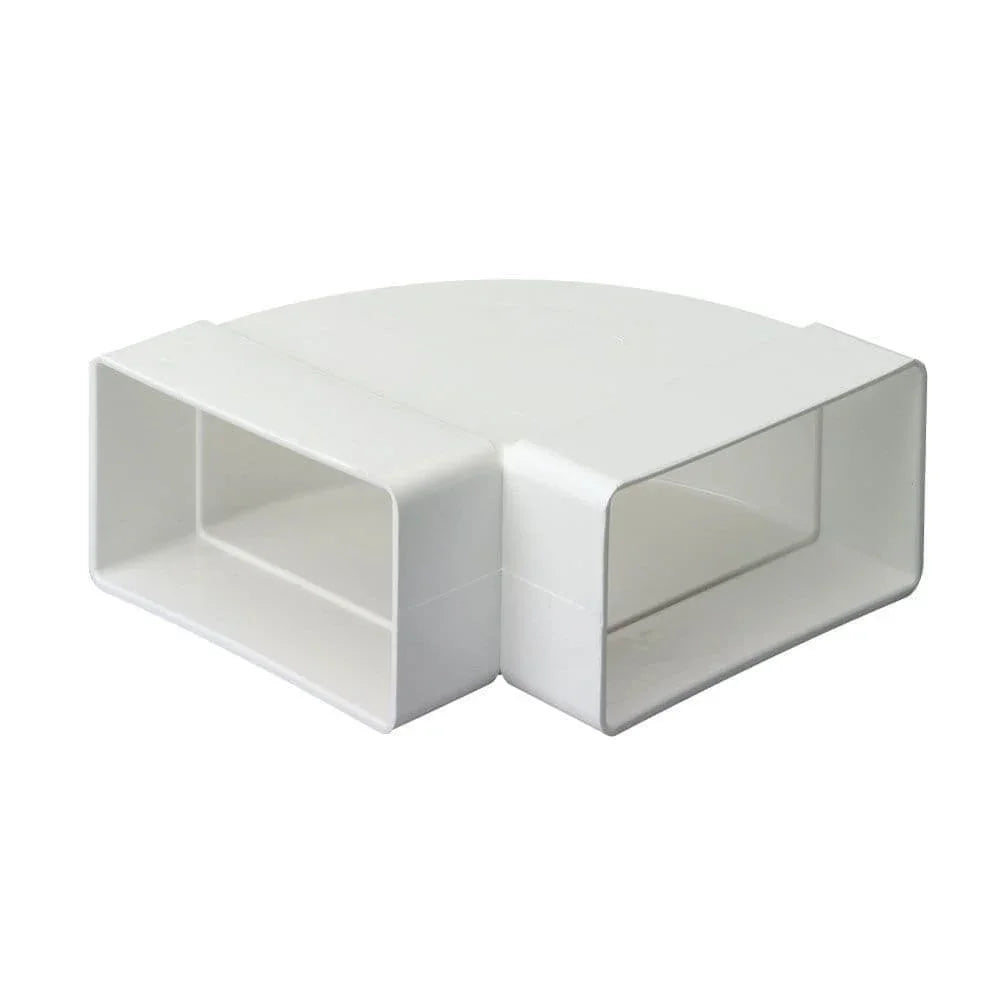 110mm x 54mm 90° Horizontal Flat Duct Bend