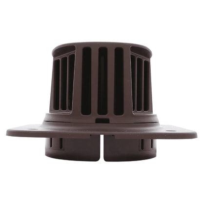 4 Inch 'No Resist' Back Draught Grille - Brown
