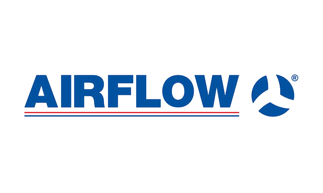 AIRFLOW logo with blue and white design on a white background