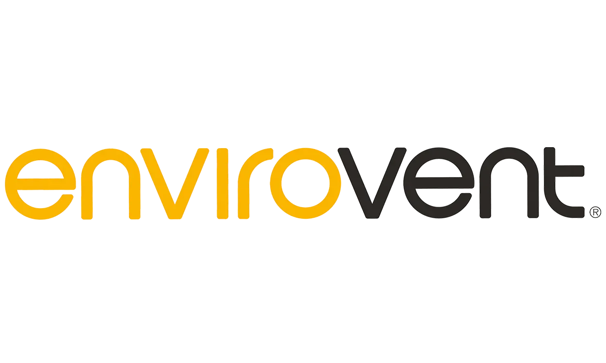 Envirovent logo with yellow and black text on a white background