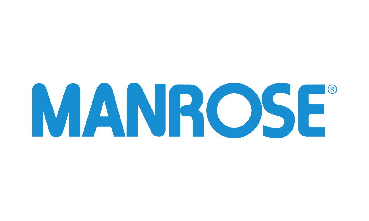 Manrose logo in blue on a white background