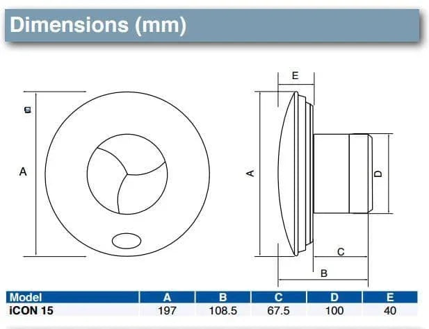 Airflow Icon ECO15 Extractor Fan - 72683501