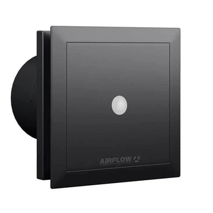 Airflow QT100MST Quiet Air Black Bathroom Fan with Motion Sensor and Timer - 90002188