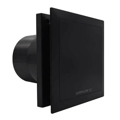 Airflow QT100T Quiet Air Black Bathroom Fan with Timer - 90002186