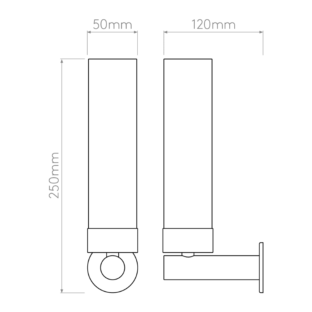 Astro 1021001 Tube 120 Polished Chrome