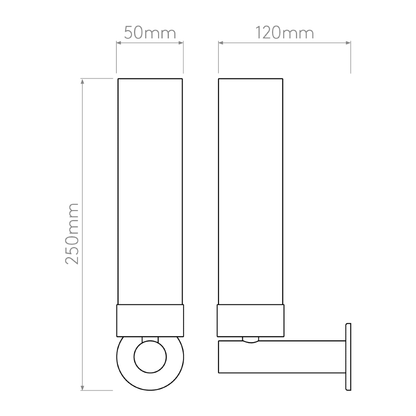 Astro 1021001 Tube 120 Polished Chrome