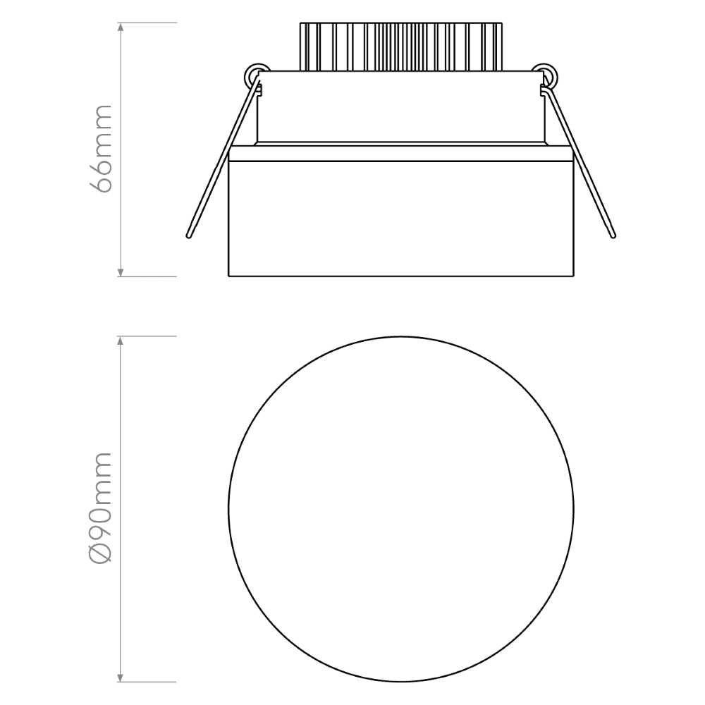 Astro 1229012 Vancouver Round 90 LED Clear Acrylic