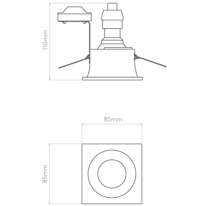 Astro 1249018 Minima Square Fixed IP65 Matt White