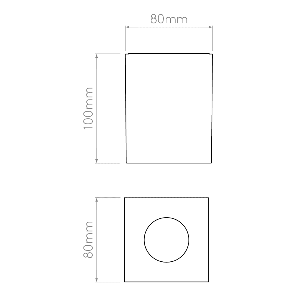 Astro 1326026 Kos Square 100 LED Textured Black