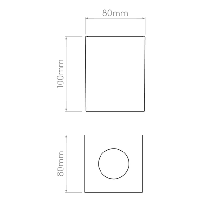 Astro 1326026 Kos Square 100 LED Textured Black