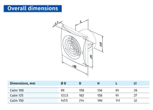 Blauberg Calm CALM100 Silent Extractor Fan White Standard - 100mm