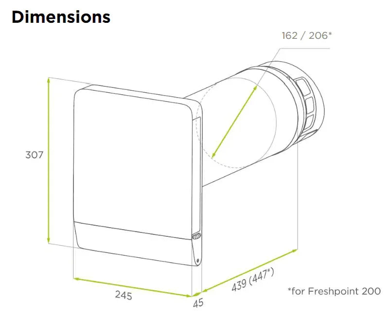 Blauberg De-Carbon Freshpoint Pro Single Room Heat Recovery Ventilator