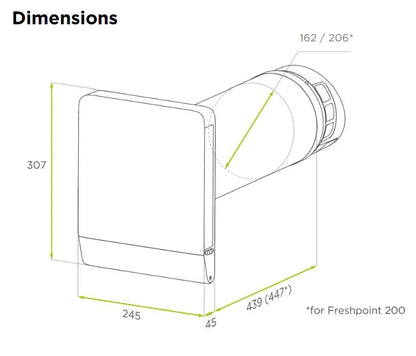 Blauberg De-Carbon Freshpoint Single Room Heat Recovery Ventilator