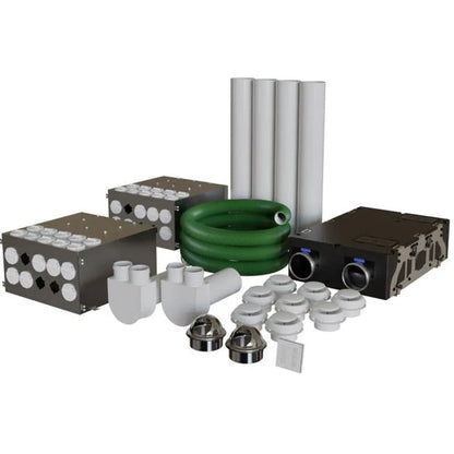 Blauberg Komfort 3-Bed House Horizontal MVHR Heat Recovery Ventilation Kit EC-D5B-180-HK3