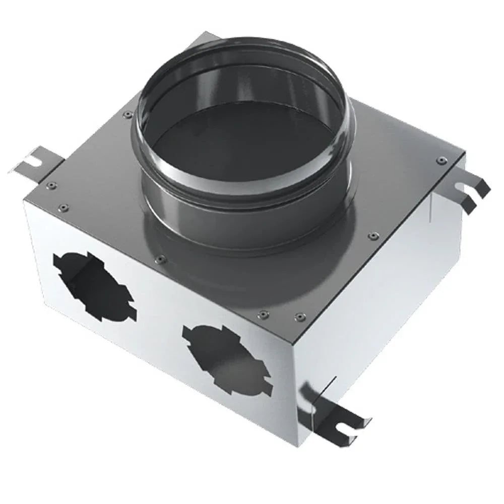 BlauFast 75mm Metal Radial Duct Manifold Box - 125mm Connection  - 2 Port - Un-Insulated