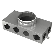 BlauFast 75mm Metal Radial Duct Manifold Box - 150mm Connection - 8 Port - Un-Insulated