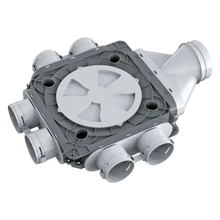 BlauFast 75mm Plastic Radial Duct Manifold Box - 125mm Connection - 6 Port