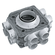 BlauFast 75mm Plastic Radial Duct Manifold Box  - 160mm Connection - 12 Port