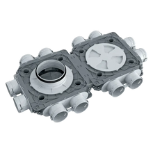 Blaufast 75mm Plastic Radial Duct Manifold Box - 160mm Connection - 12 Port