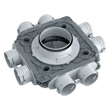 BlauFast 75mm Plastic Radial Duct Manifold Box - 160mm Connection - 8 Port