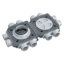 BlauFast 75mm Plastic Radial Duct Manifold Box - 200mm Connection - 12 Port