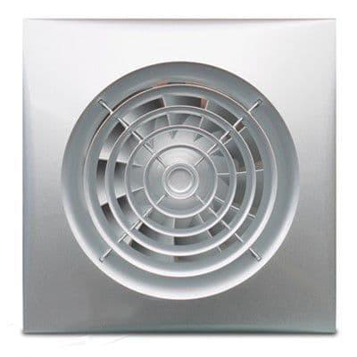 Envirovent SIL100ST Silver Silent Extractor Fan with Timer