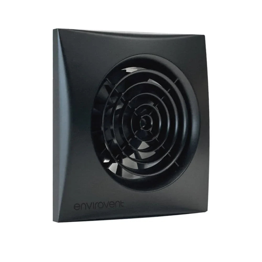 Envirovent SIL100T-B Silent Bathroom Extractor Fan with Timer - Black Edition