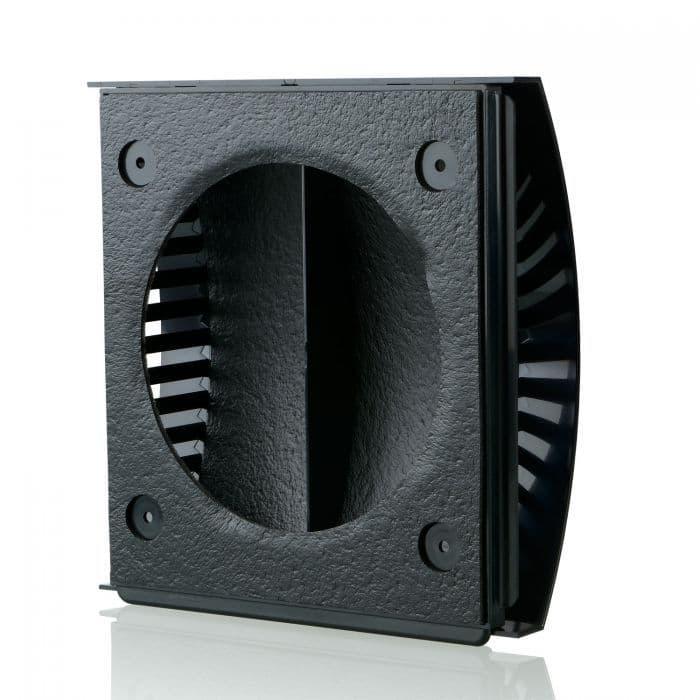 External Wind Baffle Vent 150mm Black