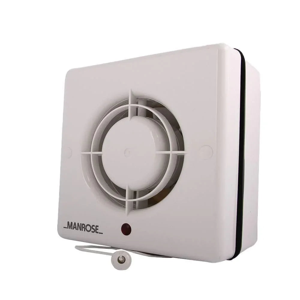 Manrose WF100P 4 Inch Window Extractor Fan with Pull Cord