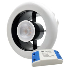 Manrose White Shower Light Extractor Fan Grille with Warm White LED