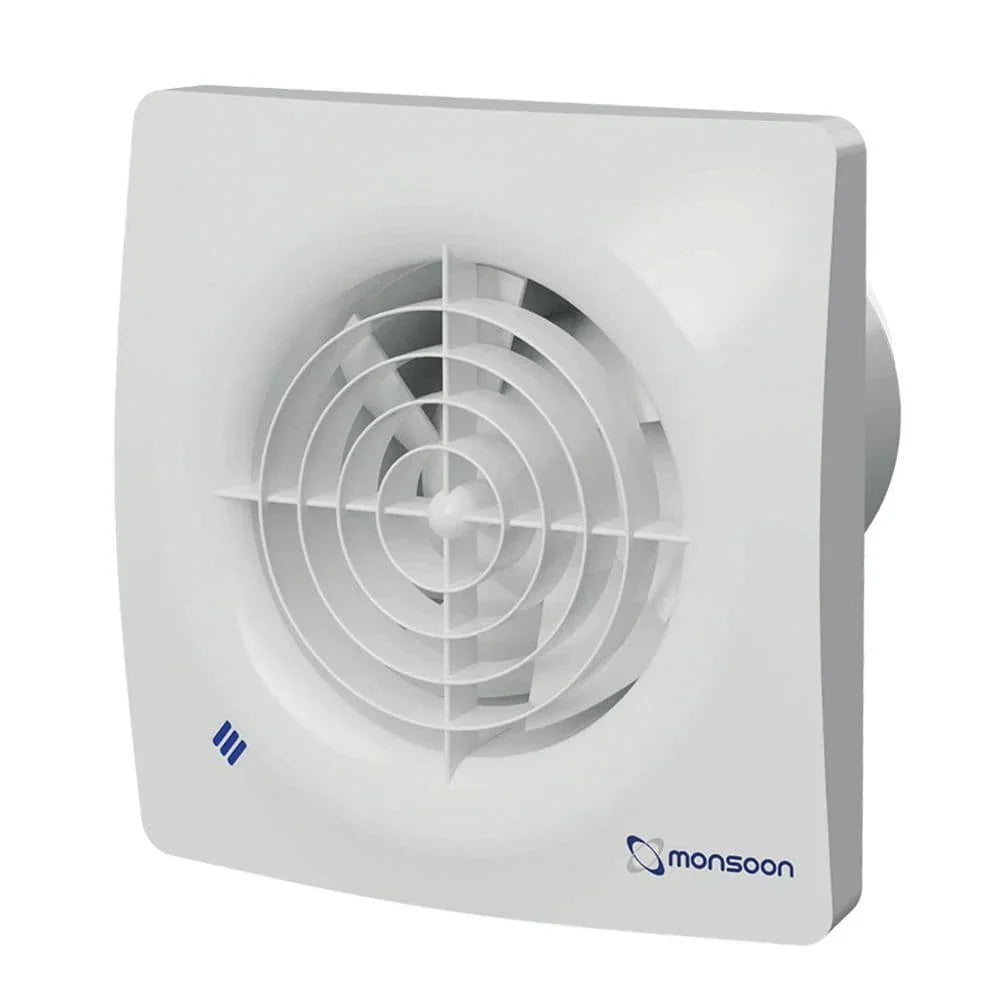 Monsoon MON-S100T Silent Bathroom Extractor Fan with Timer