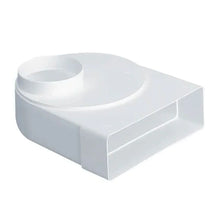 Rectangular Flat Duct 204 x 60 mm Elbow Bend with 90 Degree 125 mm Offset Rotating Spigot