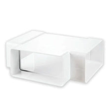 Rectangular Flat Duct 204 x 60 mm Horizontal T-Piece