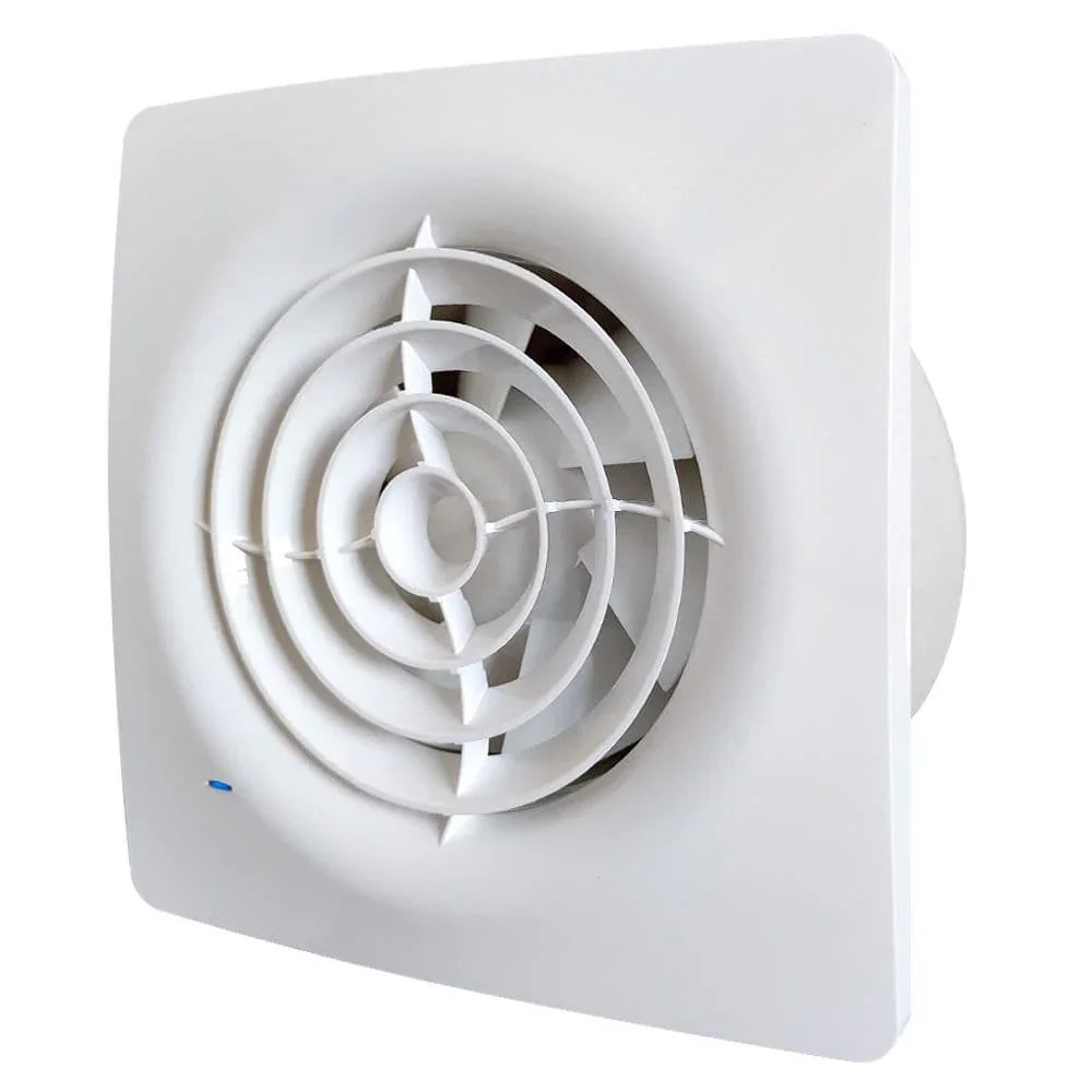 White square exhaust fan on a white background