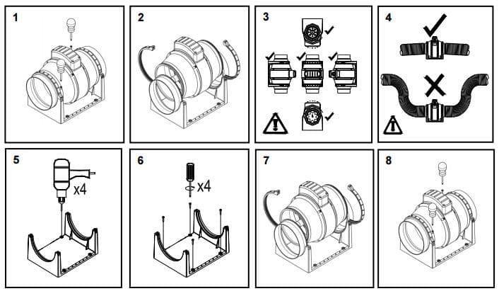 Vent Axia ACM200T 200mm Inline Fan with Timer 17108020